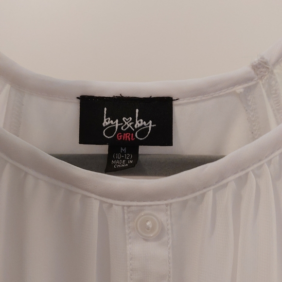 ☆ Sheer Girls White Blouse with Tie ☆ - Picture 4 of 6